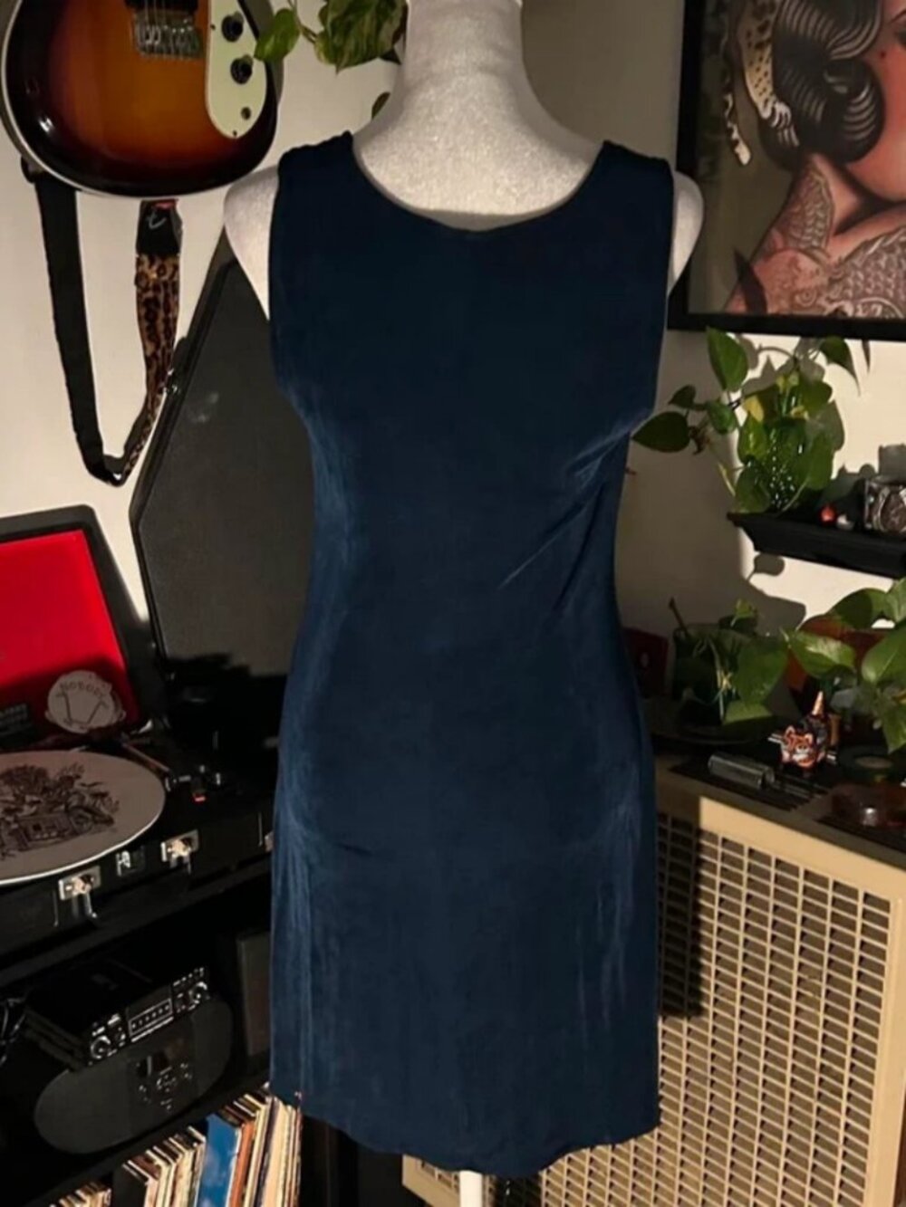 Vintage Dark Sapphire Blue Dress - Size: Medium - Women’s